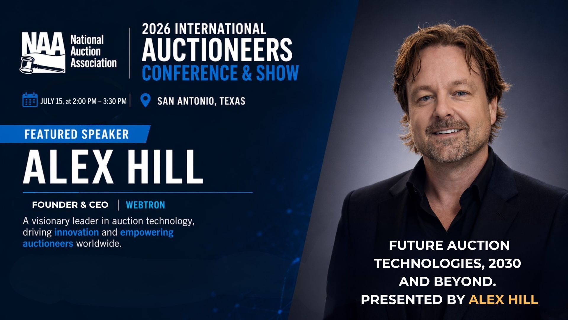 2026 International Auctioneers Conference and Show Featured Speaker Alex Hill