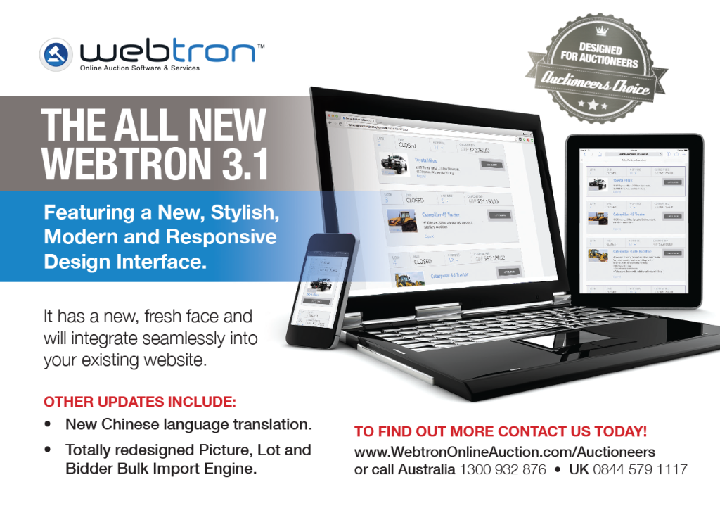 Webtron 3.1 Auction Software Release - Webtron Online Auction